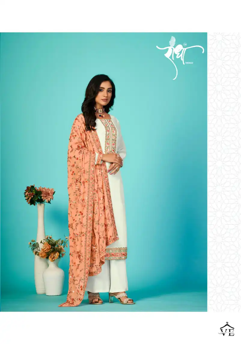 Radha Trendz Sajni Heavy Georgette Wholesale Designer Salwar Suit Catalog — Wholesale Salwar Suits, MPA wholesale from Surat - Gallery Image 4