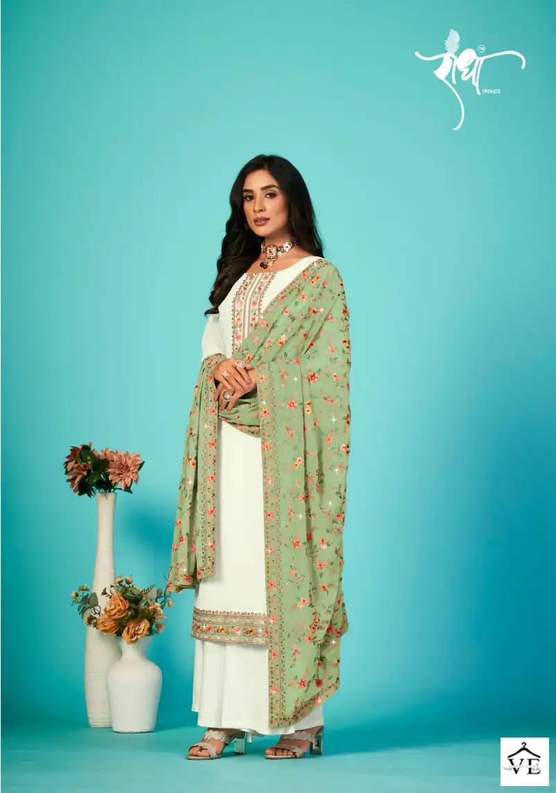 Radha Trendz Sajni Heavy Georgette Wholesale Designer Salwar Suit Catalog — Wholesale Salwar Suits, MPA wholesale from Surat - Gallery Image 5