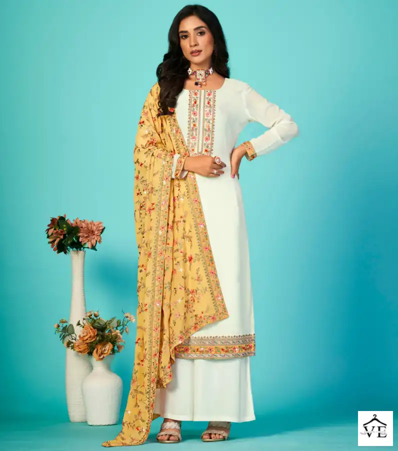 Radha Trendz Sajni Heavy Georgette Wholesale Designer Salwar Suit Catalog — Wholesale Salwar Suits, MPA wholesale from Surat — view 1