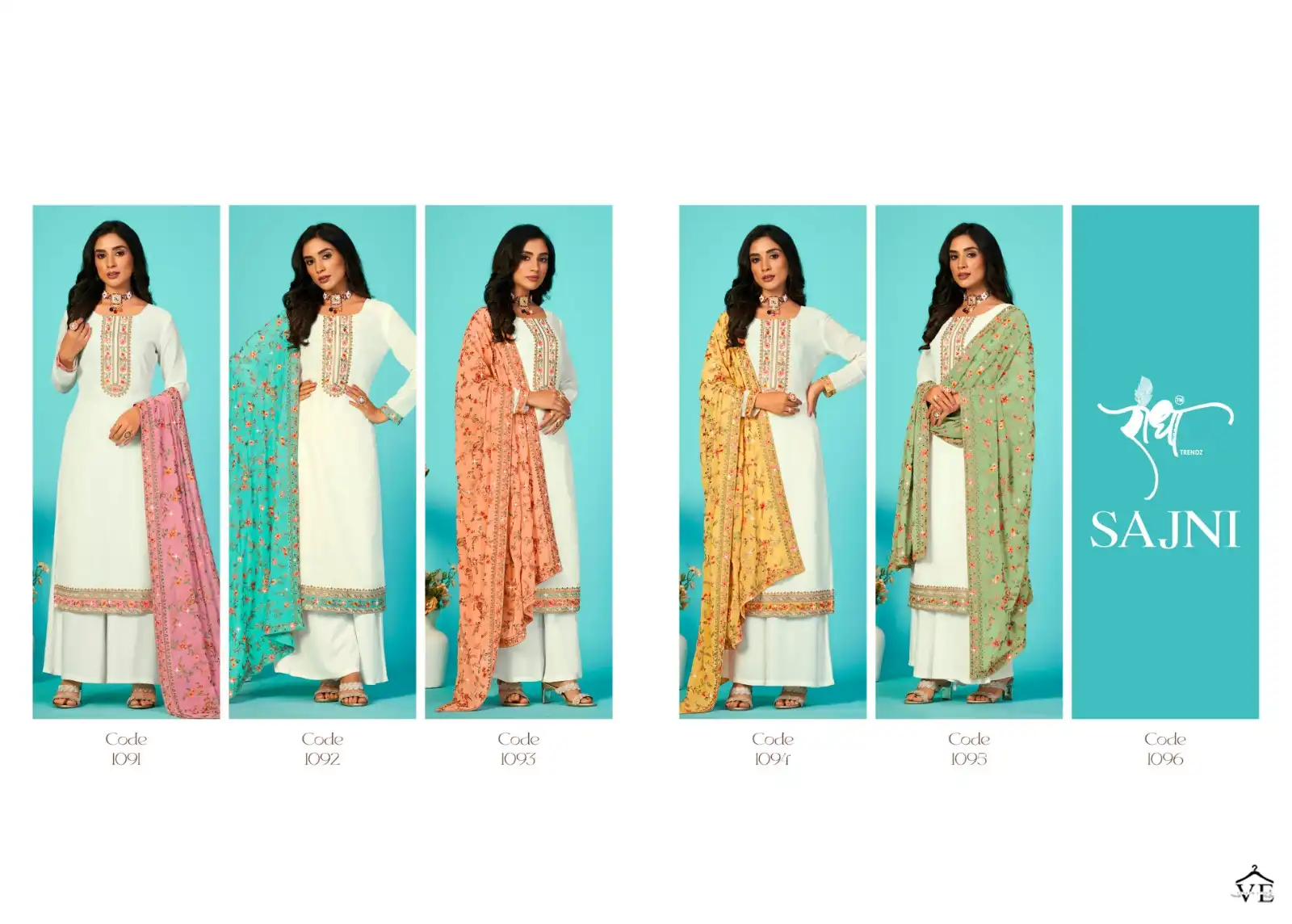 Radha Trendz Sajni Heavy Georgette Wholesale Designer Salwar Suit Catalog — Wholesale Salwar Suits, MPA wholesale from Surat — view 6
