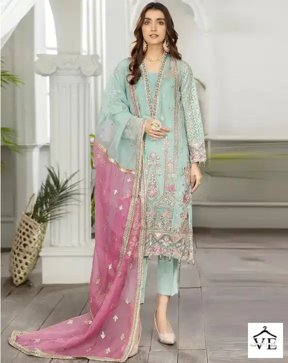 Al_Khushbu Samaira Vol 6-4081 Georgette Wholesale Pakistani Suit — Wholesale Salwar Suits, MPA wholesale from Surat — view 1