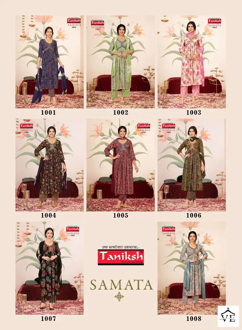 Taniksh Samata Vol 1 Two Ton Rayon Wholesale Readymade Salwar Suit Catalog — Wholesale Salwar Suits, MPA wholesale from Surat — view 6