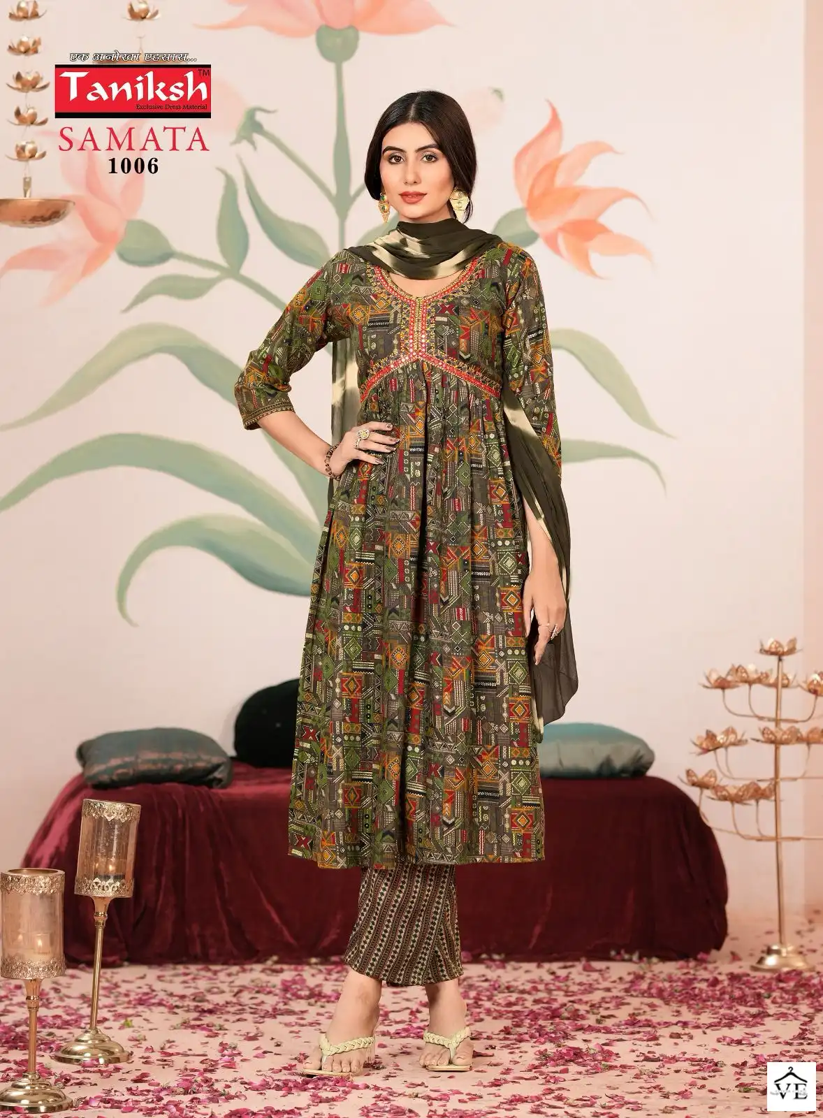 Taniksh Samata Vol 1 Two Ton Rayon Wholesale Readymade Salwar Suit Catalog — Wholesale Salwar Suits, MPA wholesale from Surat - Gallery Image 5