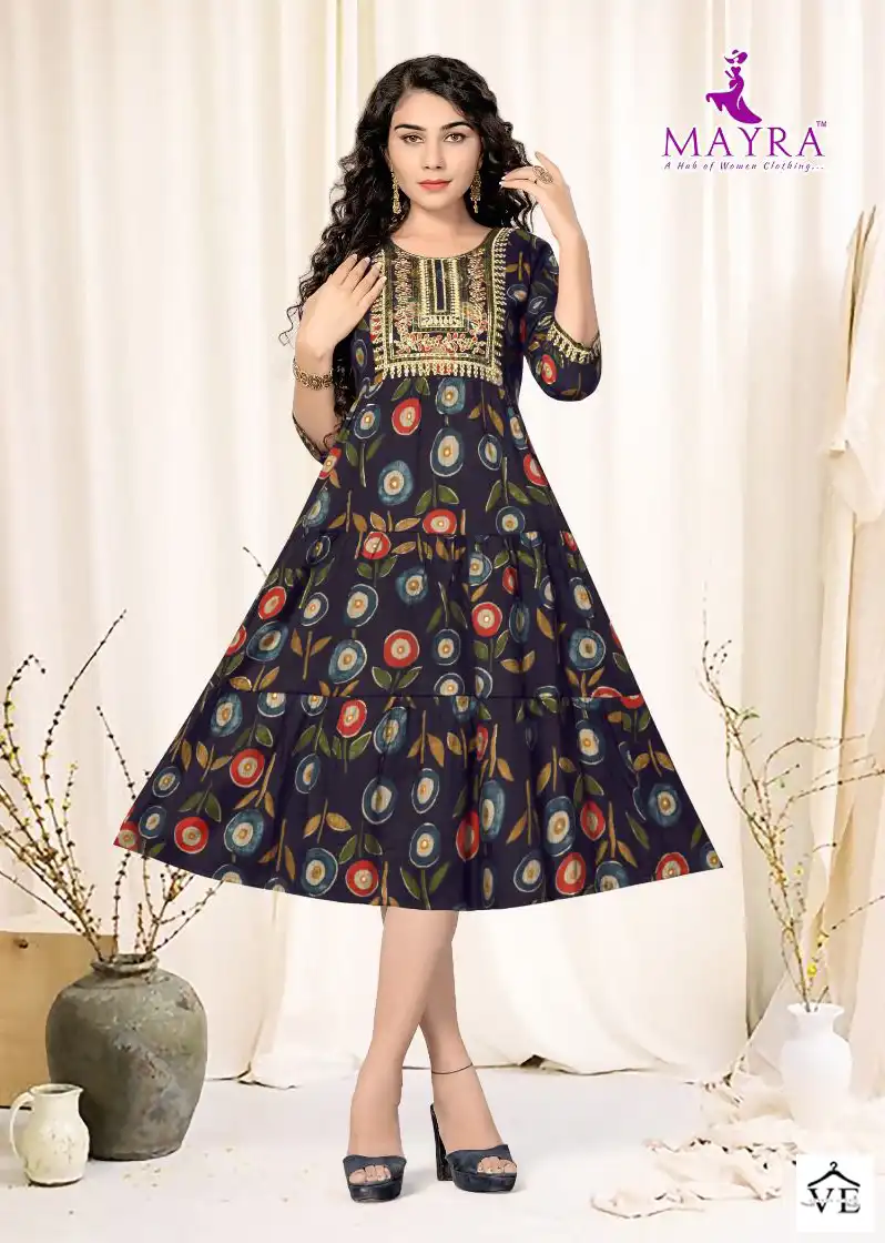 Mayra Sameera Pure Capsuil Print Wholesale Fancy Kurtis Catalog — Wholesale Kurtis, MPA wholesale from Surat - Gallery Image 3
