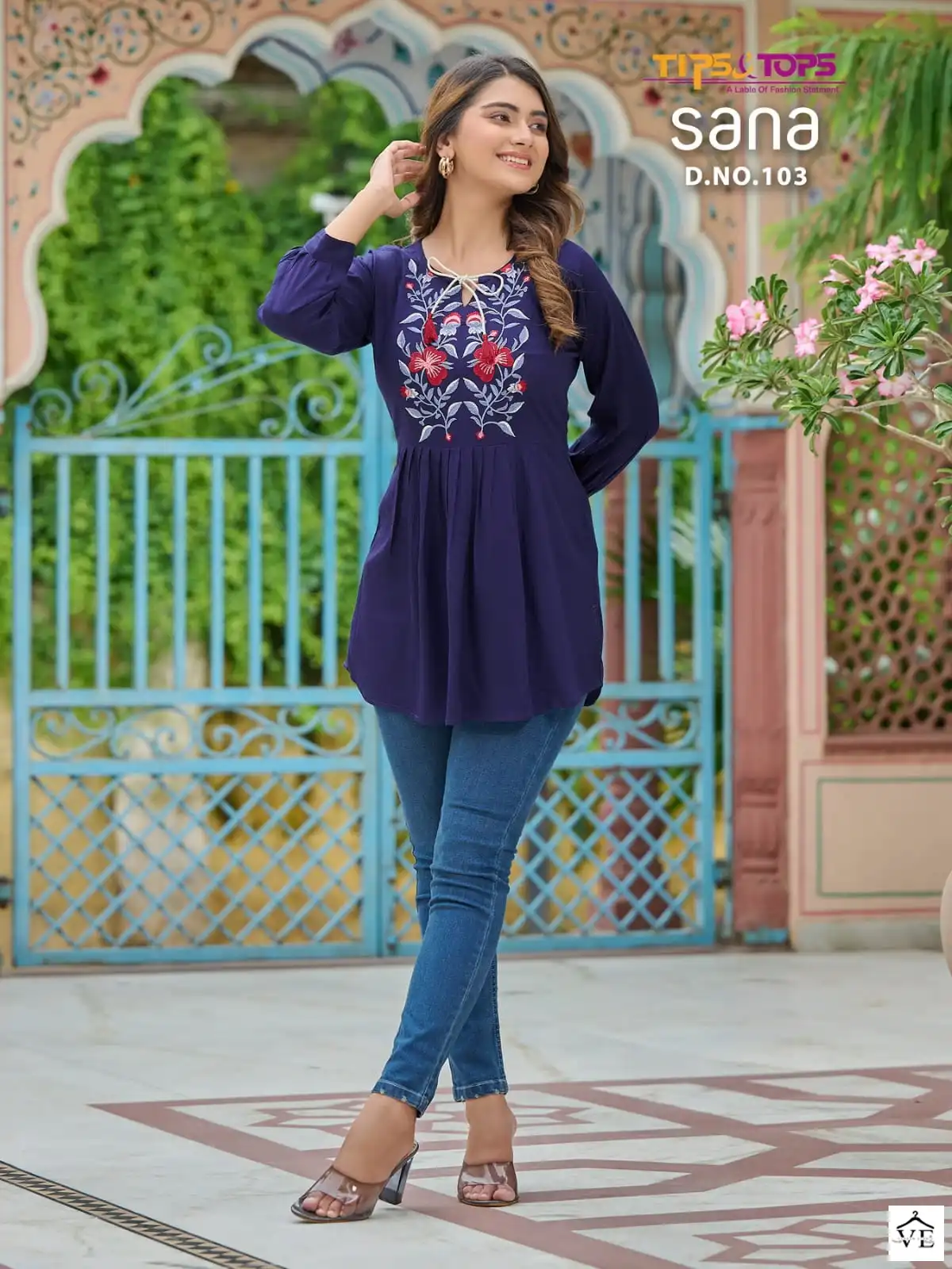 Tips And Tops Sana Rayon Wholesale Ancy Causal Wear Tops Catalog — Wholesale Kurtis, MPA wholesale from Surat - Gallery Image 2