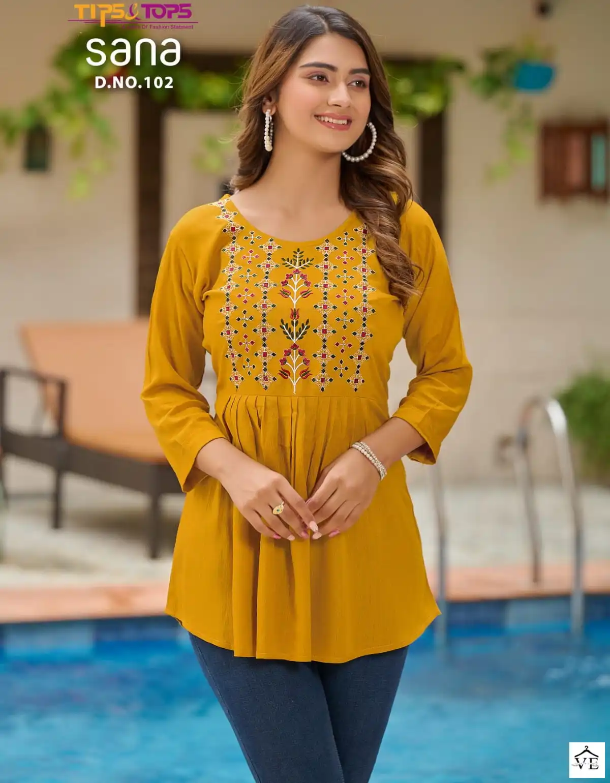 Tips And Tops Sana Rayon Wholesale Ancy Causal Wear Tops Catalog — Wholesale Kurtis, MPA wholesale from Surat — view 1