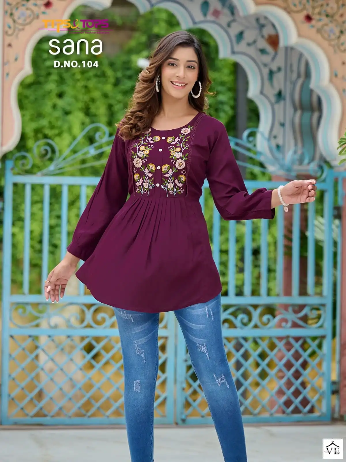 Tips And Tops Sana Rayon Wholesale Ancy Causal Wear Tops Catalog — Wholesale Kurtis, MPA wholesale from Surat - Gallery Image 6