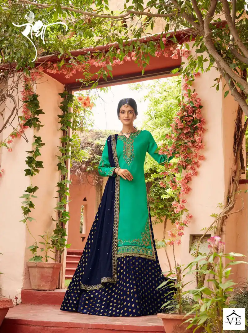 Radha Sardarni Georgette Satin Wholesale Designer Suits Catalog — Wholesale Salwar Suits, MPA wholesale from Surat - Gallery Image 4