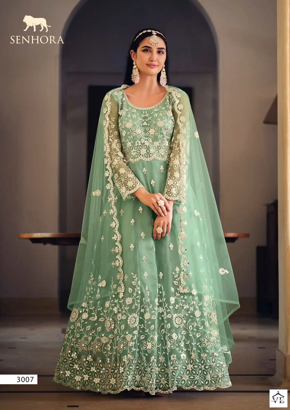 Senhora Sarika Butterfly Net Wholesale Designer Anarkali Suits Catalog — Wholesale Salwar Suits, MPA wholesale from Surat - Gallery Image 2