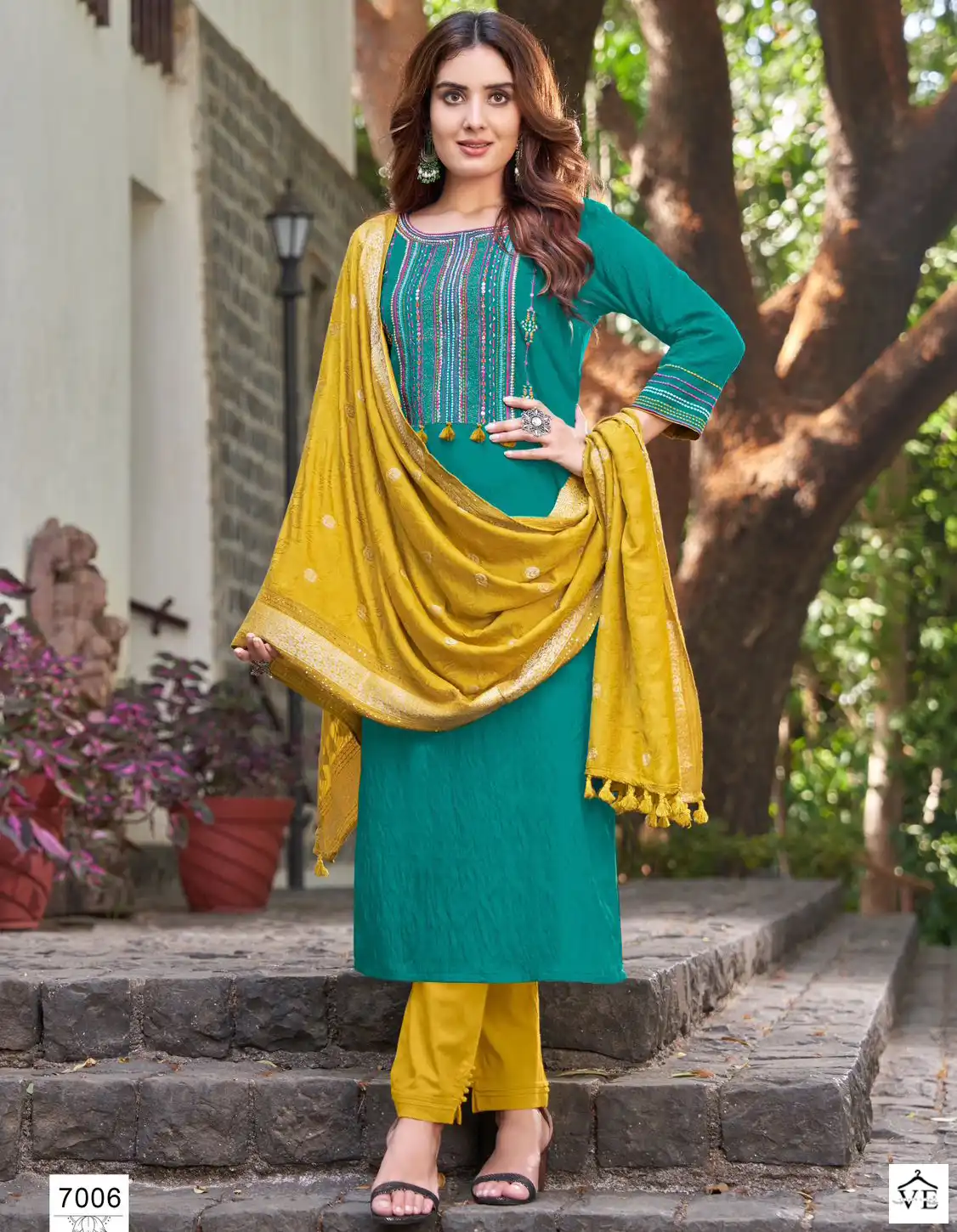 Kadlee Sawan Rayon Weaving Wholesale Readymade Salwar Suit Catalog — Wholesale Salwar Suits, Kadlee Fashion Studio wholesale from Surat — view 1
