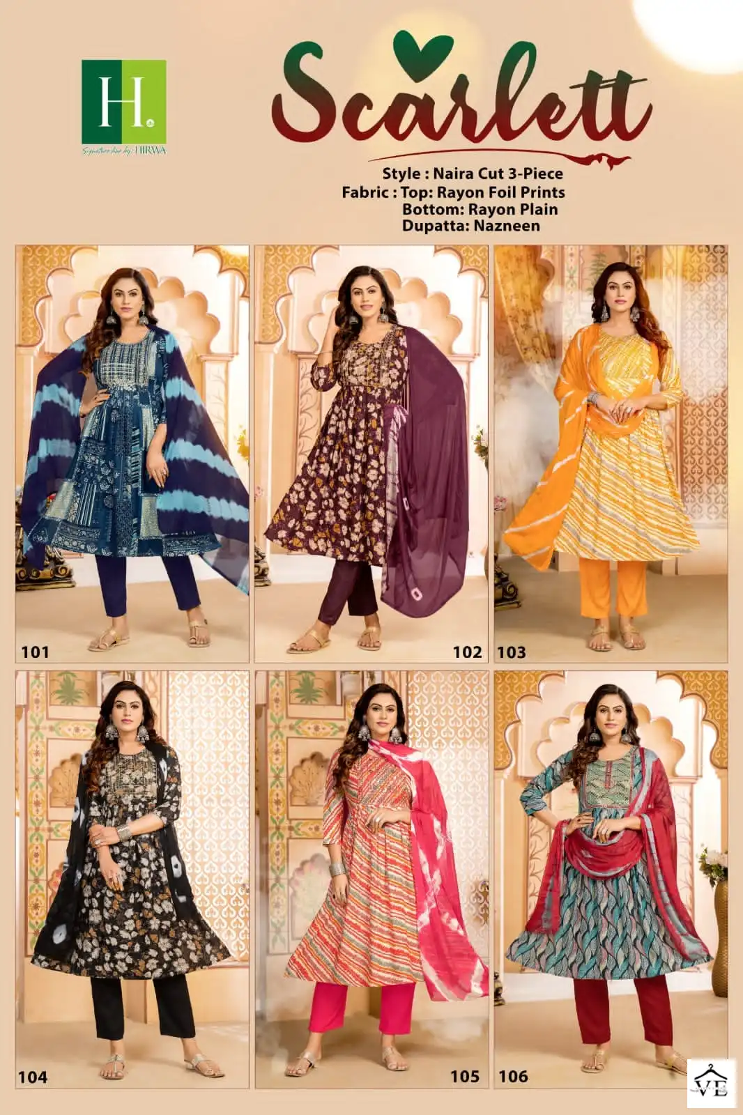 Hirwa Scarlett Heavy Rayon Wholesale Readymade Salwar Suit Catalog — Wholesale Salwar Suits, MPA wholesale from Surat — view 6