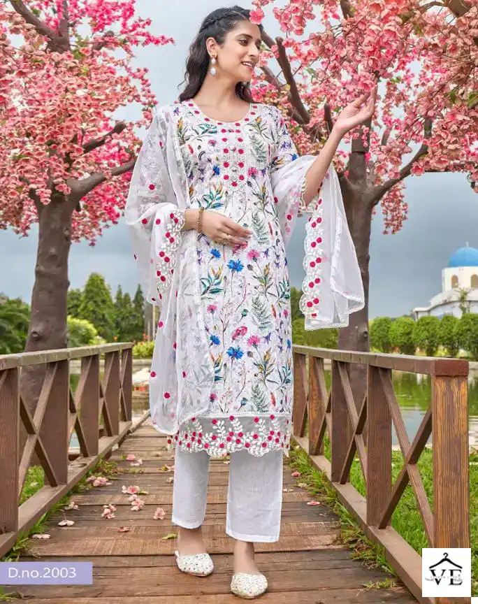 Rajavir Schiffli Vol 1 Chicken Digital Print Wholesale Designer Readymade Salwar Suit Catalog — Wholesale Salwar Suits, MPA wholesale from Surat — view 1