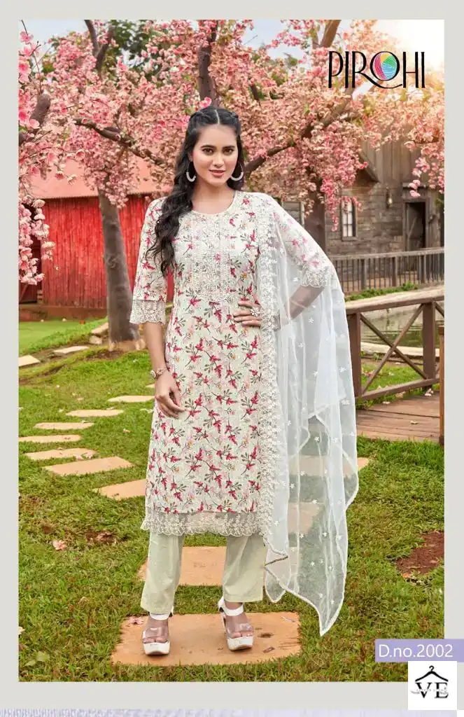 Rajavir Schiffli Vol 1 Chicken Digital Print Wholesale Designer Readymade Salwar Suit Catalog — Wholesale Salwar Suits, MPA wholesale from Surat - Gallery Image 3