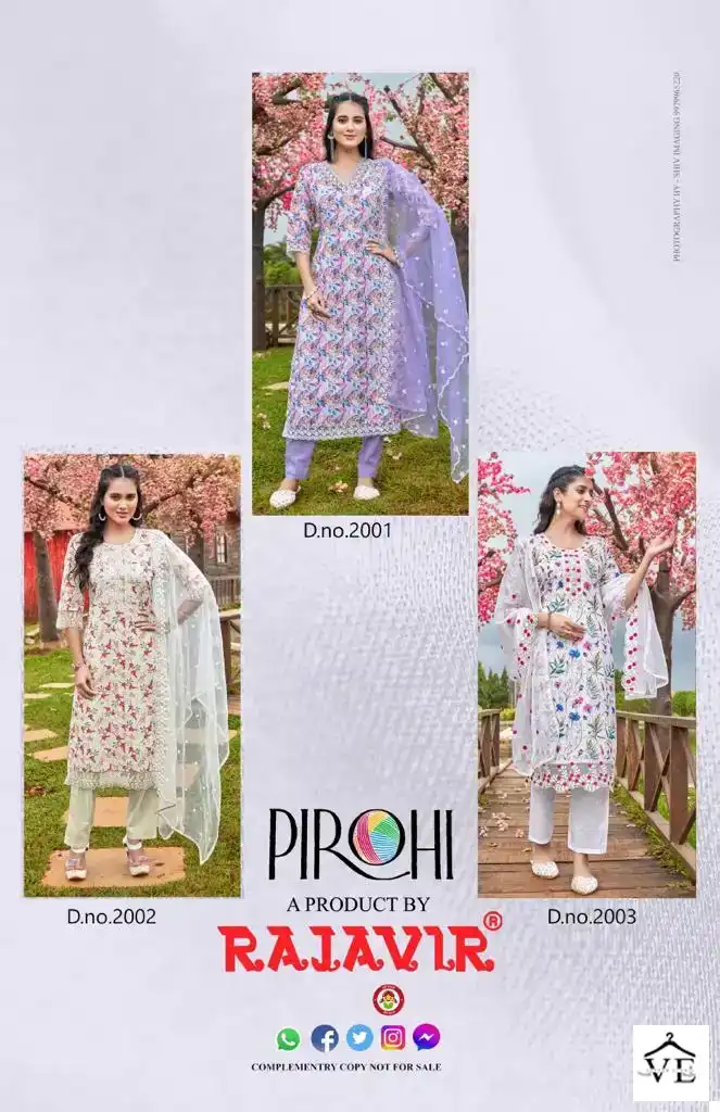 Rajavir Schiffli Vol 1 Chicken Digital Print Wholesale Designer Readymade Salwar Suit Catalog — Wholesale Salwar Suits, MPA wholesale from Surat — view 4