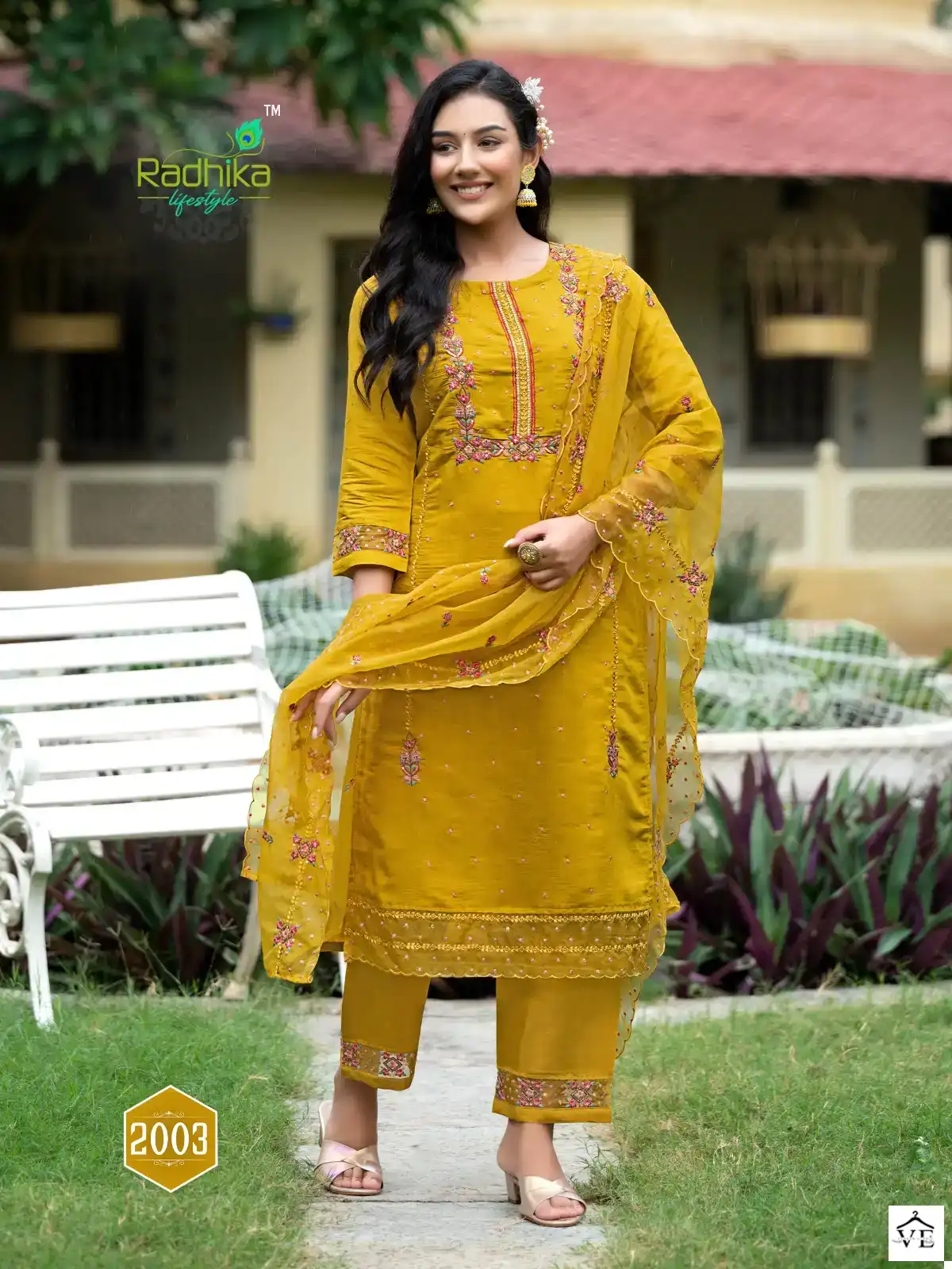 Radhika Lifestyle Sehnaz Vol 2 Pure Roman Silk Wholesale Designer Readymade Salwar Suit Catalog — Wholesale Salwar Suits, MPA wholesale from Surat - Gallery Image 4