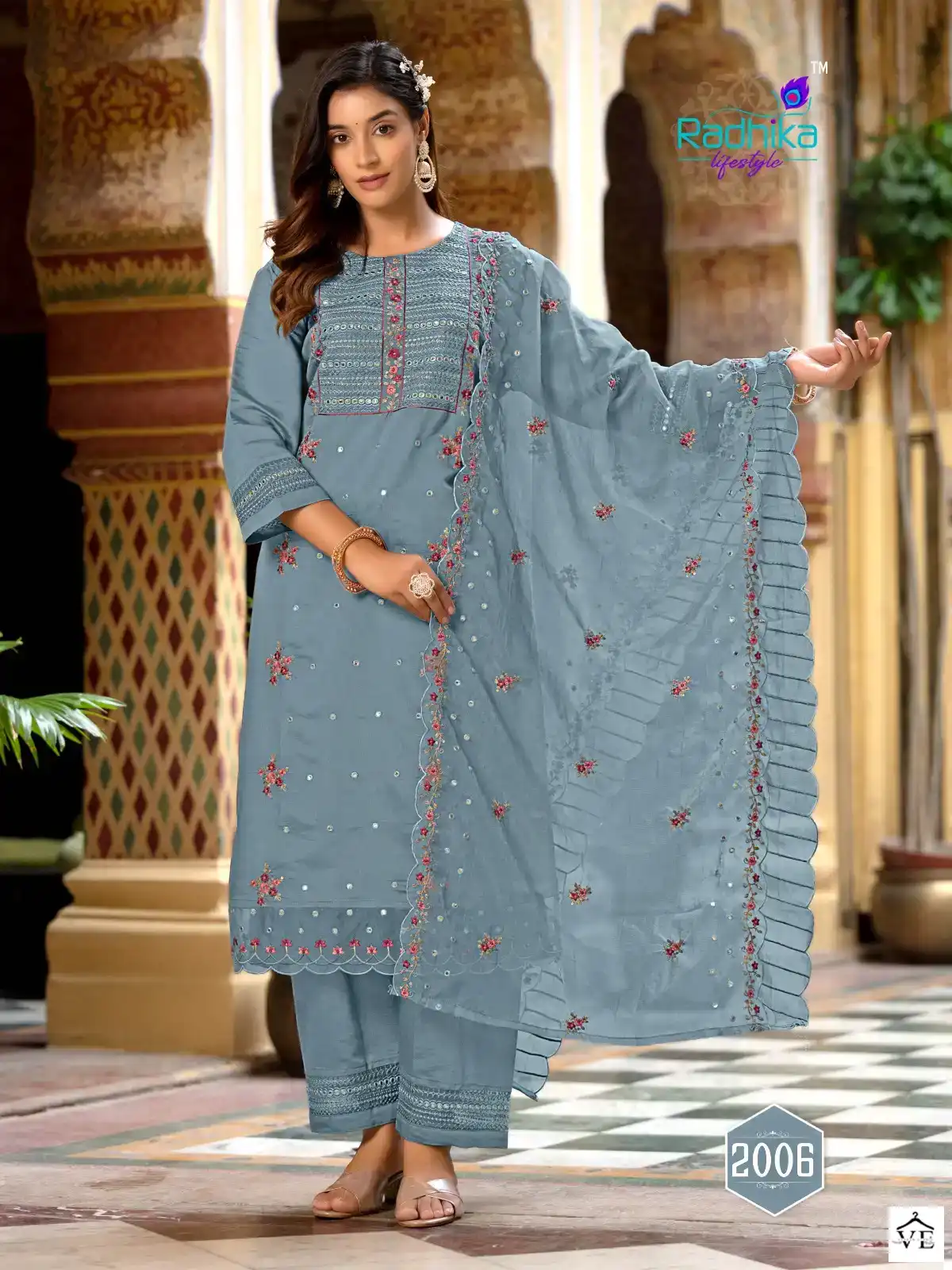 Radhika Lifestyle Sehnaz Vol 2 Pure Roman Silk Wholesale Designer Readymade Salwar Suit Catalog — Wholesale Salwar Suits, MPA wholesale from Surat - Gallery Image 5