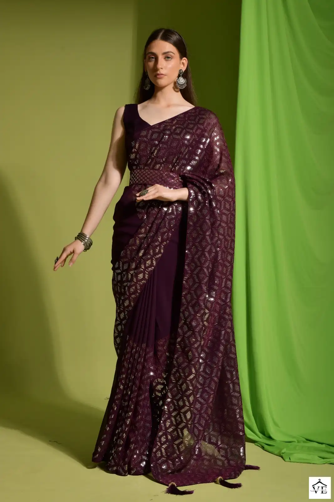 Pc Sequence Vol 30 Georgette Wholesale Fancy Sarees Catalog — Wholesale Sarees, MPA wholesale from Surat - Gallery Image 3