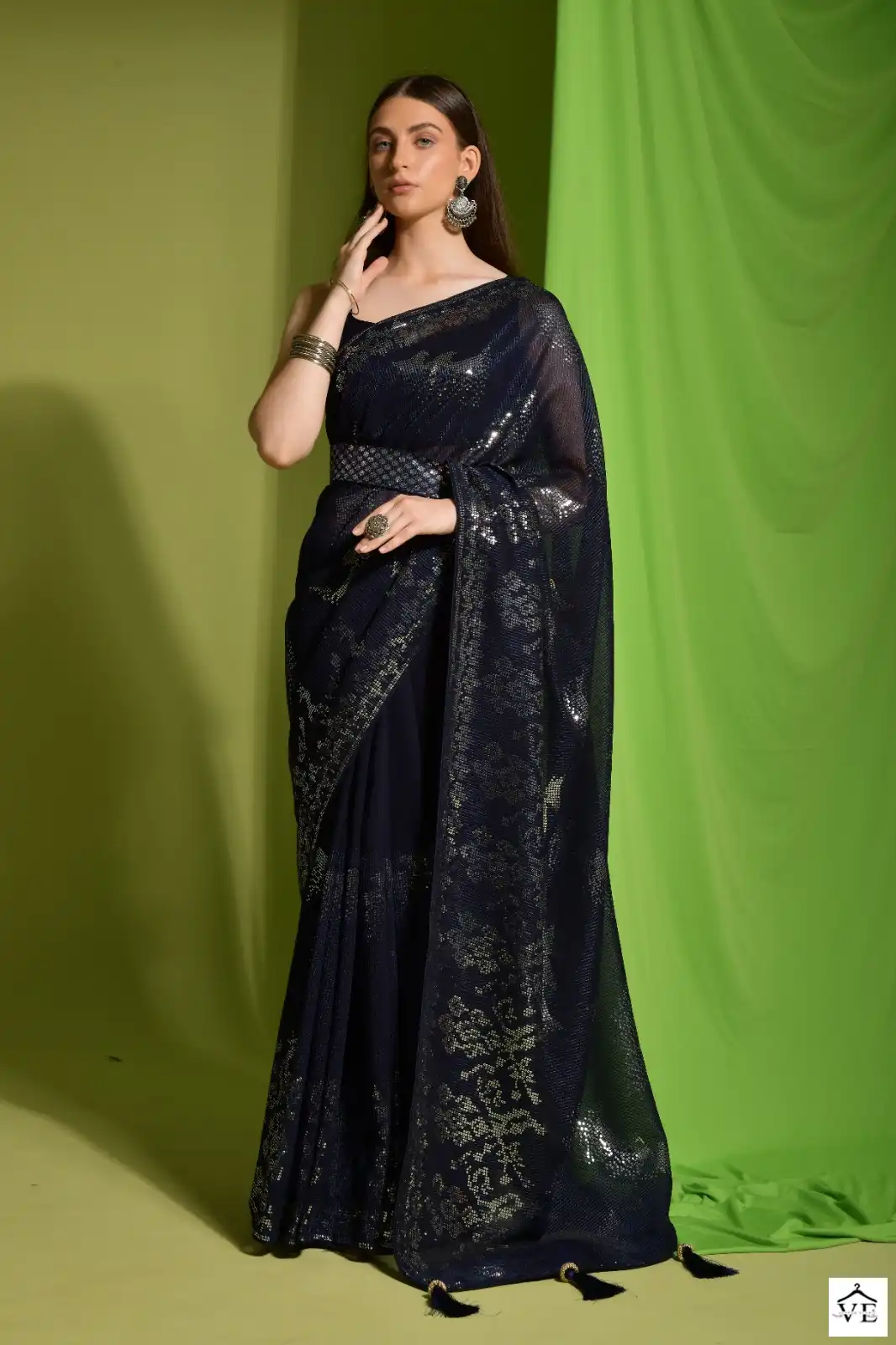 Pc Sequence Vol 30 Georgette Wholesale Fancy Sarees Catalog — Wholesale Sarees, MPA wholesale from Surat - Gallery Image 4