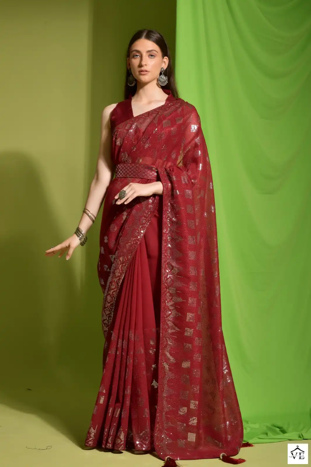 Pc Sequence Vol 30 Georgette Wholesale Fancy Sarees Catalog — Wholesale Sarees, MPA wholesale from Surat - Gallery Image 5