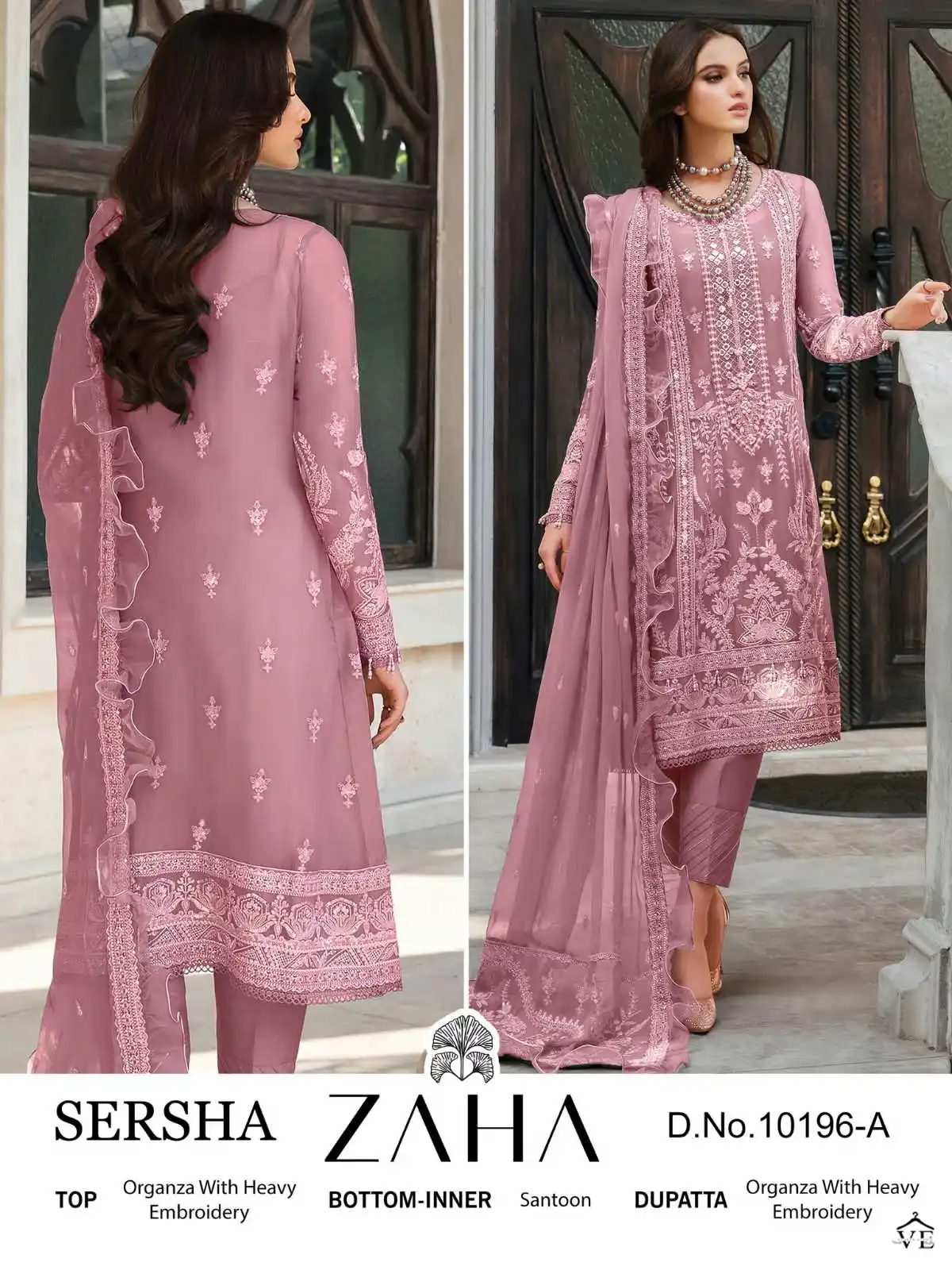 Zaha Sersha Vol 1 Orangza Wholesale Designer Pakistani Salwar Suit Catalog — Wholesale Salwar Suits, MPA wholesale from Surat - Gallery Image 2