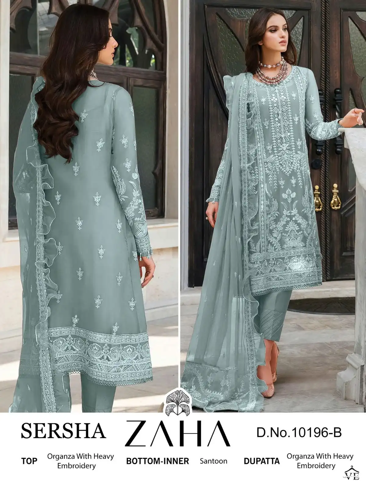 Zaha Sersha Vol 1 Orangza Wholesale Designer Pakistani Salwar Suit Catalog — Wholesale Salwar Suits, MPA wholesale from Surat - Gallery Image 3