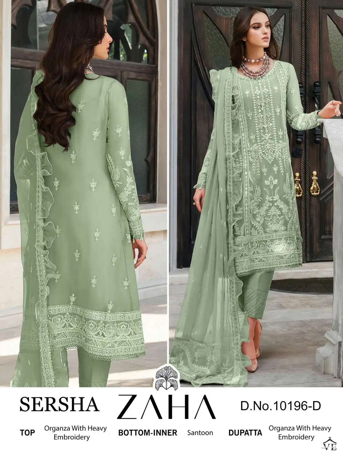 Zaha Sersha Vol 1 Orangza Wholesale Designer Pakistani Salwar Suit Catalog — Wholesale Salwar Suits, MPA wholesale from Surat - Gallery Image 5