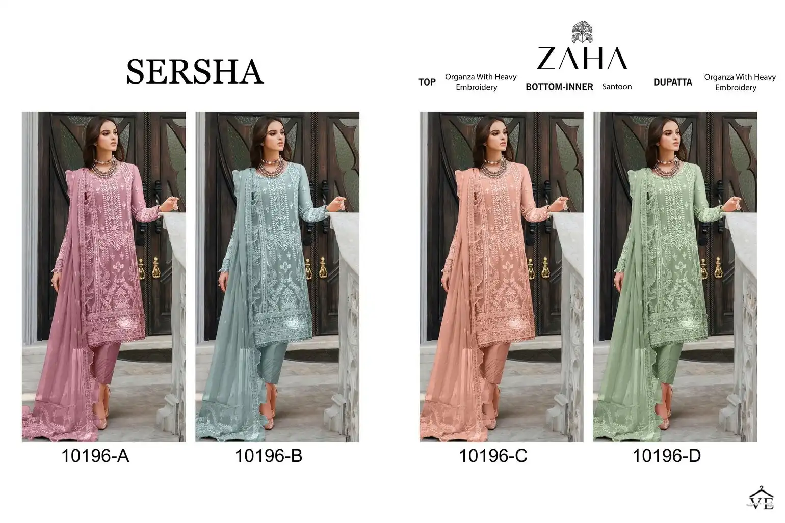 Zaha Sersha Vol 1 Orangza Wholesale Designer Pakistani Salwar Suit Catalog — Wholesale Salwar Suits, MPA wholesale from Surat — view 6