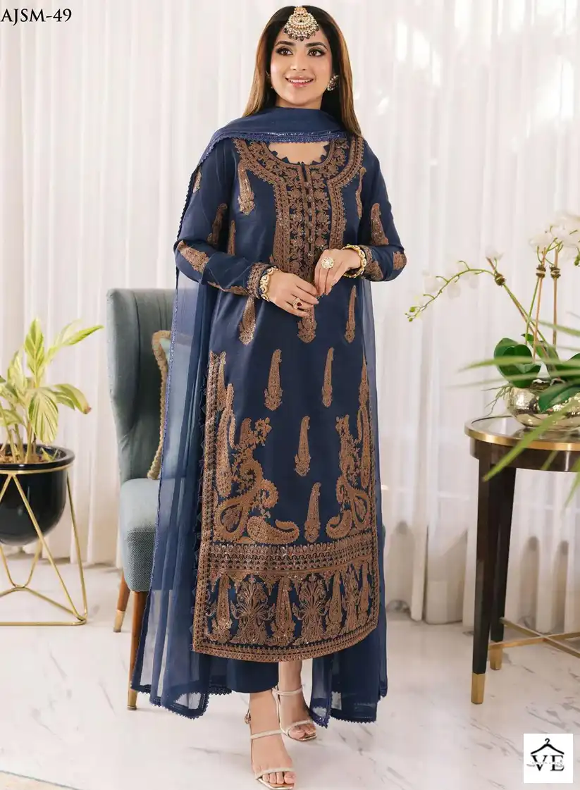 Safa Fashion SF-PK-701 Heavy Georgette Wholesale Pakistani Suit Catalog — Wholesale Salwar Suits, MPA wholesale from Surat — view 1