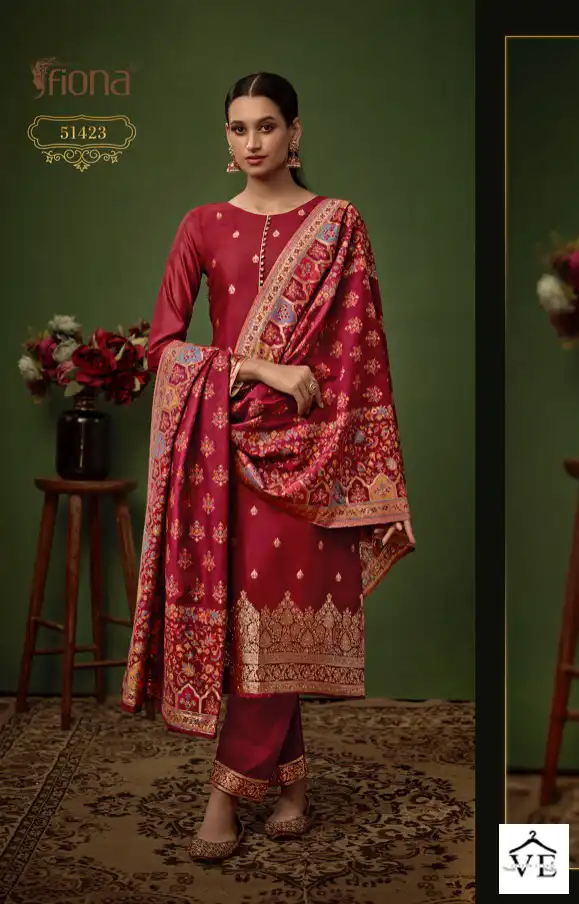 Fiona Shabnam Jacquard Silk Wholesale Designer Salwar Suit Catalog — Wholesale Salwar Suits, MPA wholesale from Surat — view 2
