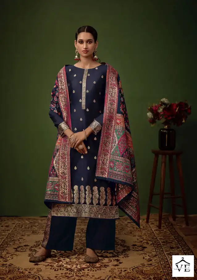 Fiona Shabnam Jacquard Silk Wholesale Designer Salwar Suit Catalog — Wholesale Salwar Suits, MPA wholesale from Surat — view 3