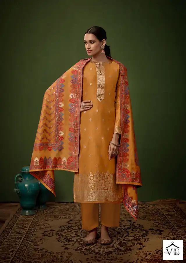Fiona Shabnam Jacquard Silk Wholesale Designer Salwar Suit Catalog — Wholesale Salwar Suits, MPA wholesale from Surat — view 4