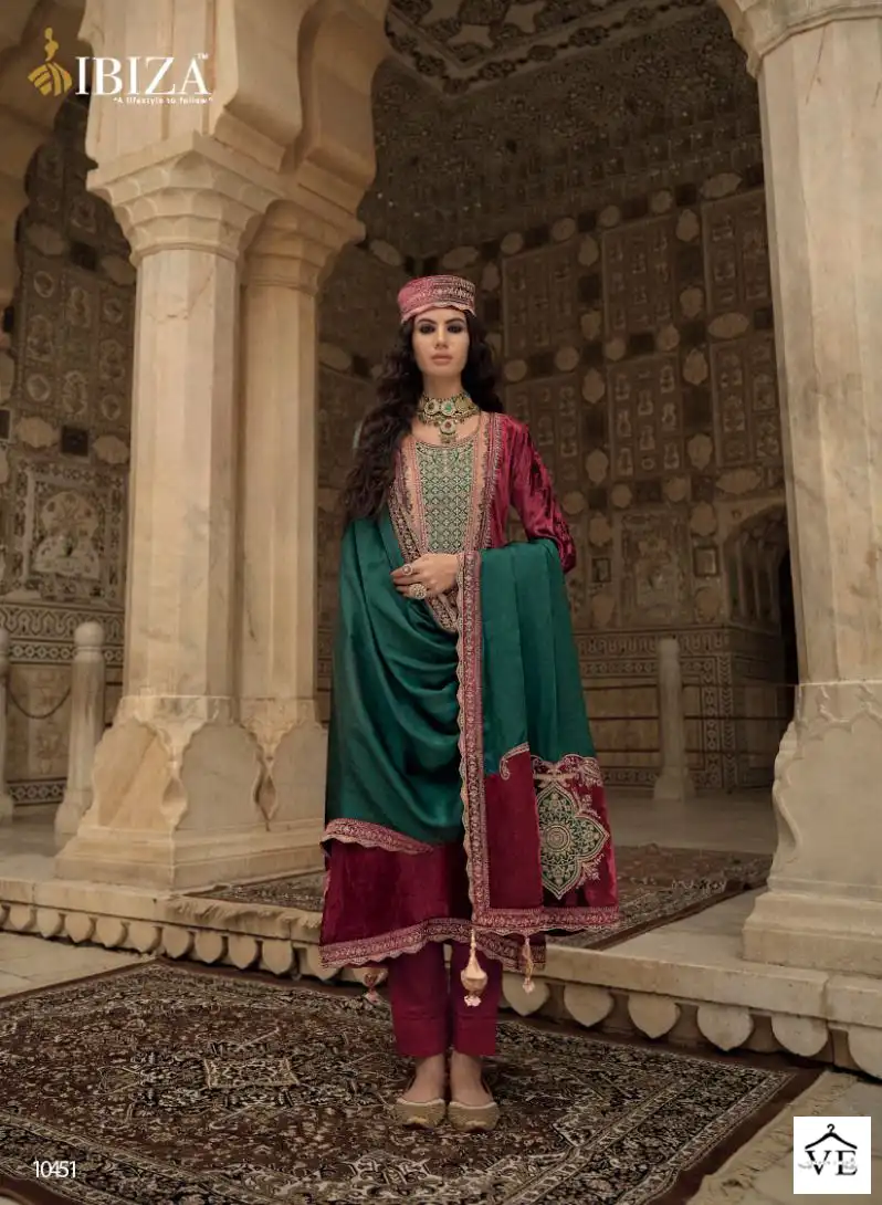 Ibiza Shahi Andaz Pure Florence Viscose Velvet Wholesale Designer Winter Salwar Suit Catalog — Wholesale Salwar Suits, MPA wholesale from Surat - Gallery Image 2