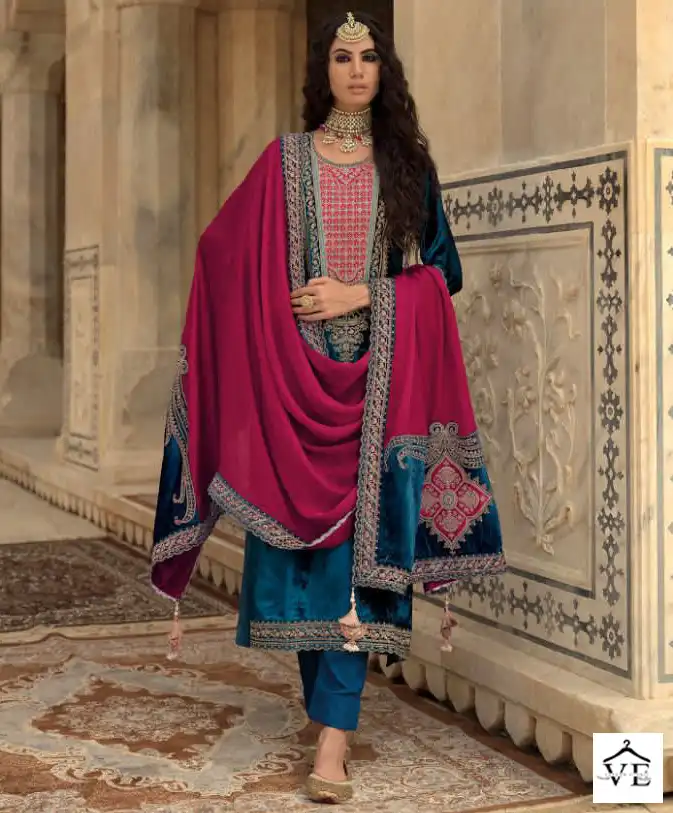 Ibiza Shahi Andaz Pure Florence Viscose Velvet Wholesale Designer Winter Salwar Suit Catalog — Wholesale Salwar Suits, MPA wholesale from Surat — view 1
