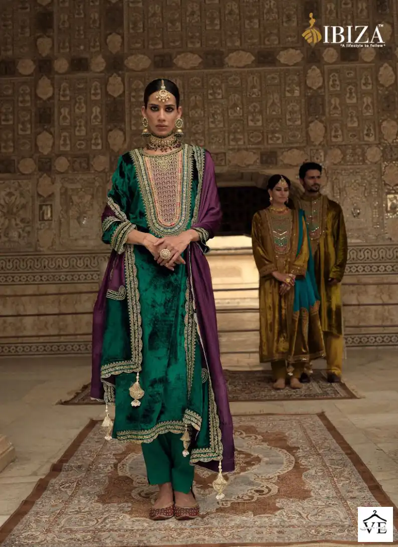 Ibiza Shahi Andaz Pure Florence Viscose Velvet Wholesale Designer Winter Salwar Suit Catalog — Wholesale Salwar Suits, MPA wholesale from Surat - Gallery Image 4