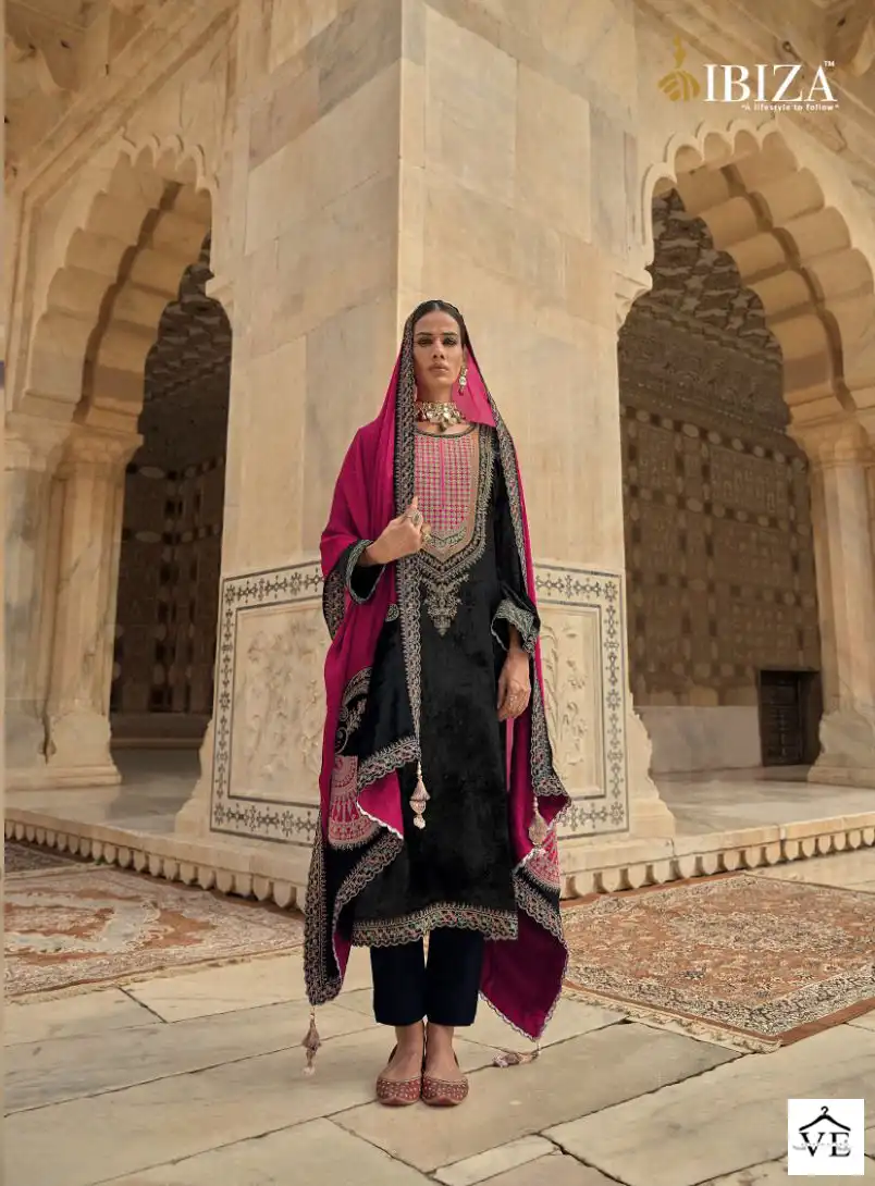 Ibiza Shahi Andaz Pure Florence Viscose Velvet Wholesale Designer Winter Salwar Suit Catalog — Wholesale Salwar Suits, MPA wholesale from Surat - Gallery Image 7