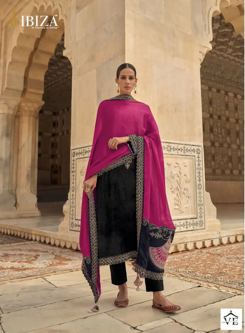 Ibiza Shahi Andaz Pure Florence Viscose Velvet Wholesale Designer Winter Salwar Suit Catalog — Wholesale Salwar Suits, MPA wholesale from Surat - Gallery Image 8