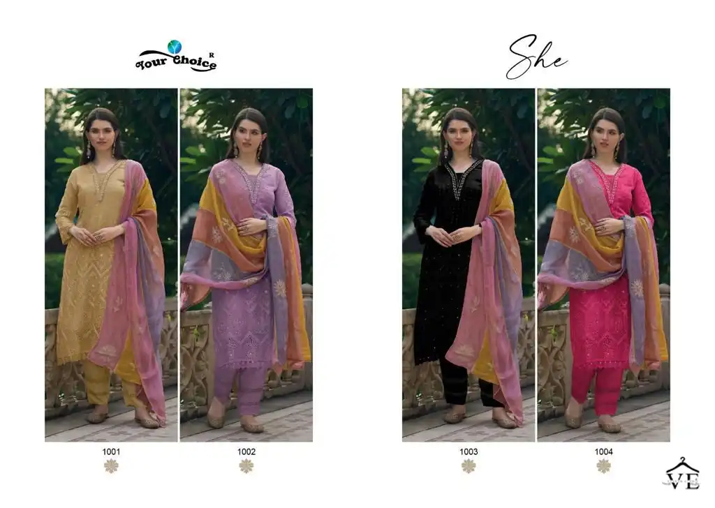 Your Choice She Heavy Orgenga Wholesale Designer Readymade Salwar Suit Catalog — Wholesale Salwar Suits, MPA wholesale from Surat — view 5