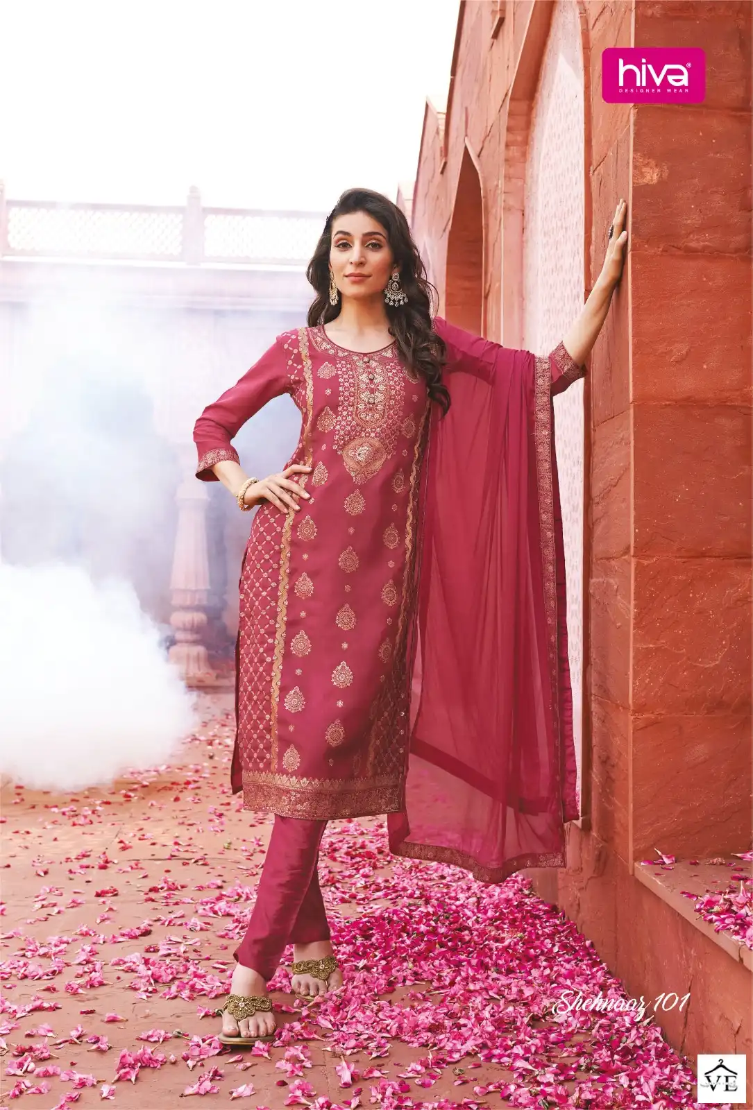 Hiva Shehnaaz Banarasi Silk Wholesale Readymade Size Set Salwar Suit Catalog — Wholesale Salwar Suits, MPA wholesale from Surat - Gallery Image 2