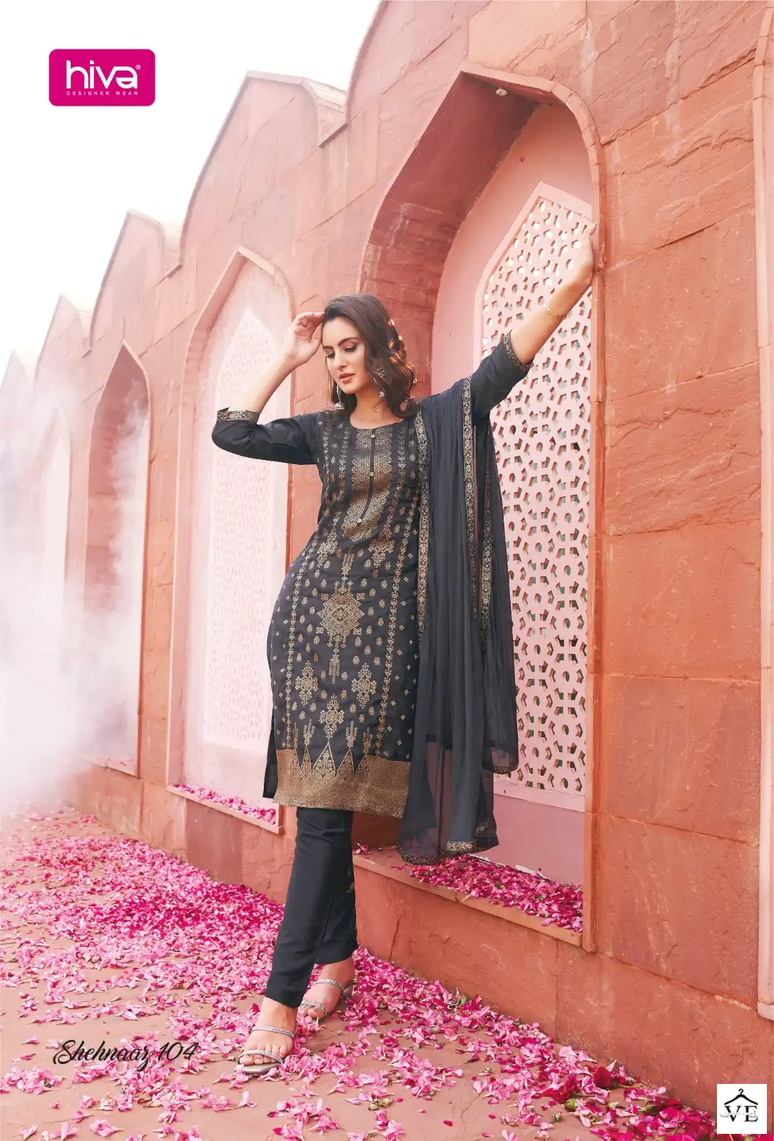 Hiva Shehnaaz Banarasi Silk Wholesale Readymade Size Set Salwar Suit Catalog — Wholesale Salwar Suits, MPA wholesale from Surat - Gallery Image 4