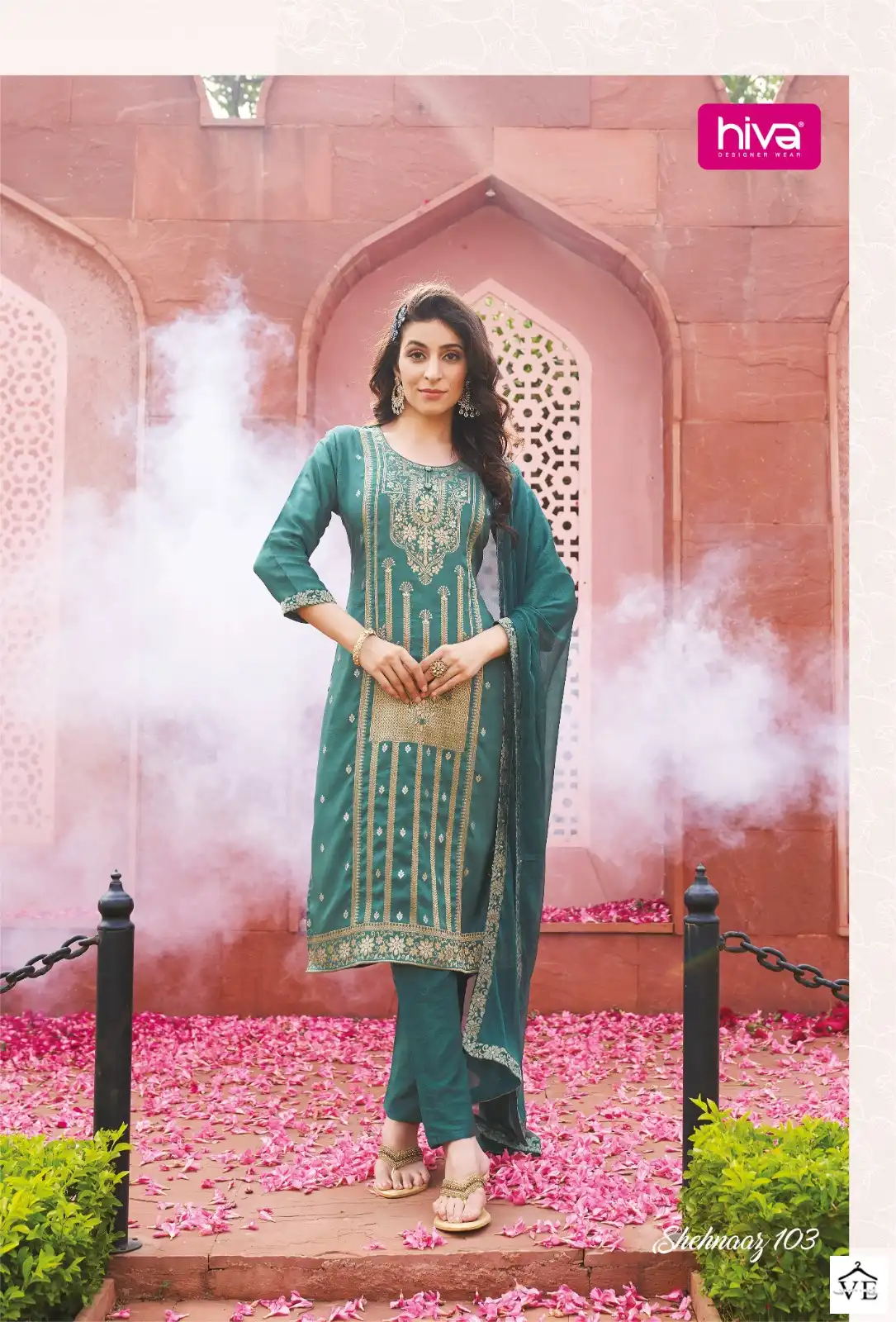 Hiva Shehnaaz Banarasi Silk Wholesale Readymade Size Set Salwar Suit Catalog — Wholesale Salwar Suits, MPA wholesale from Surat — view 5