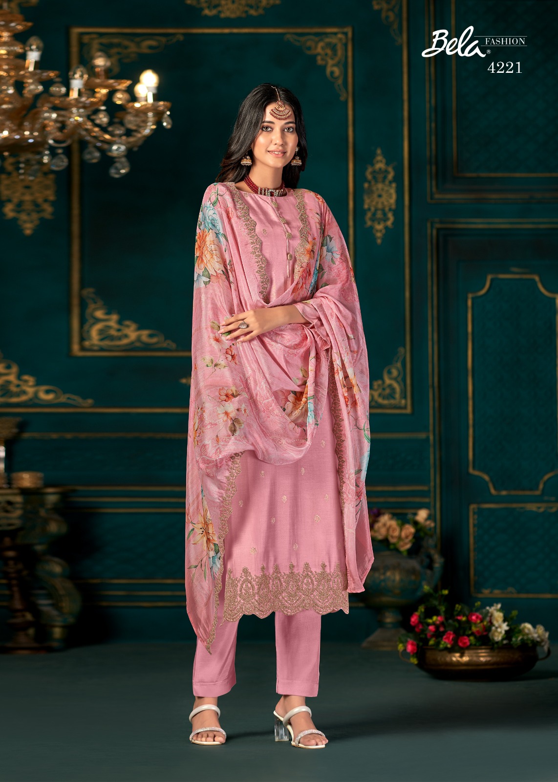 Bela Sia Muslin Jacquard Wholesale Designer Salwar Suit Catalog — Wholesale Salwar Suits, MPA wholesale from Surat - Gallery Image 2
