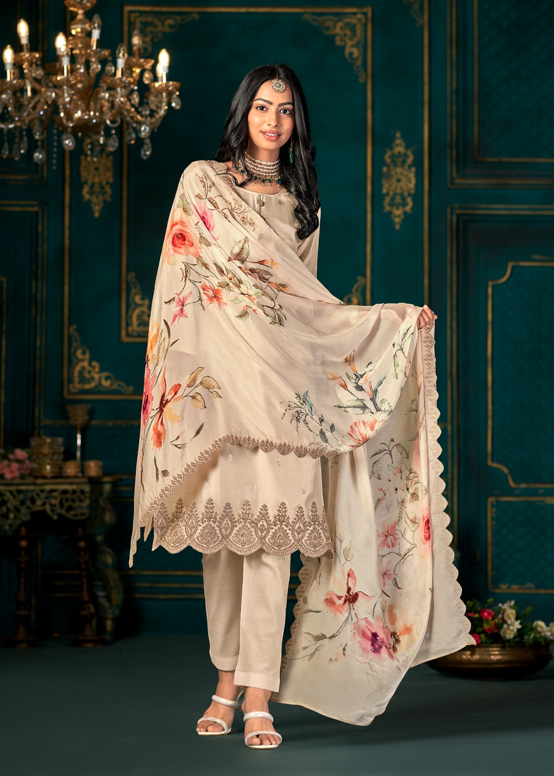 Bela Sia Muslin Jacquard Wholesale Designer Salwar Suit Catalog — Wholesale Salwar Suits, MPA wholesale from Surat - Gallery Image 4