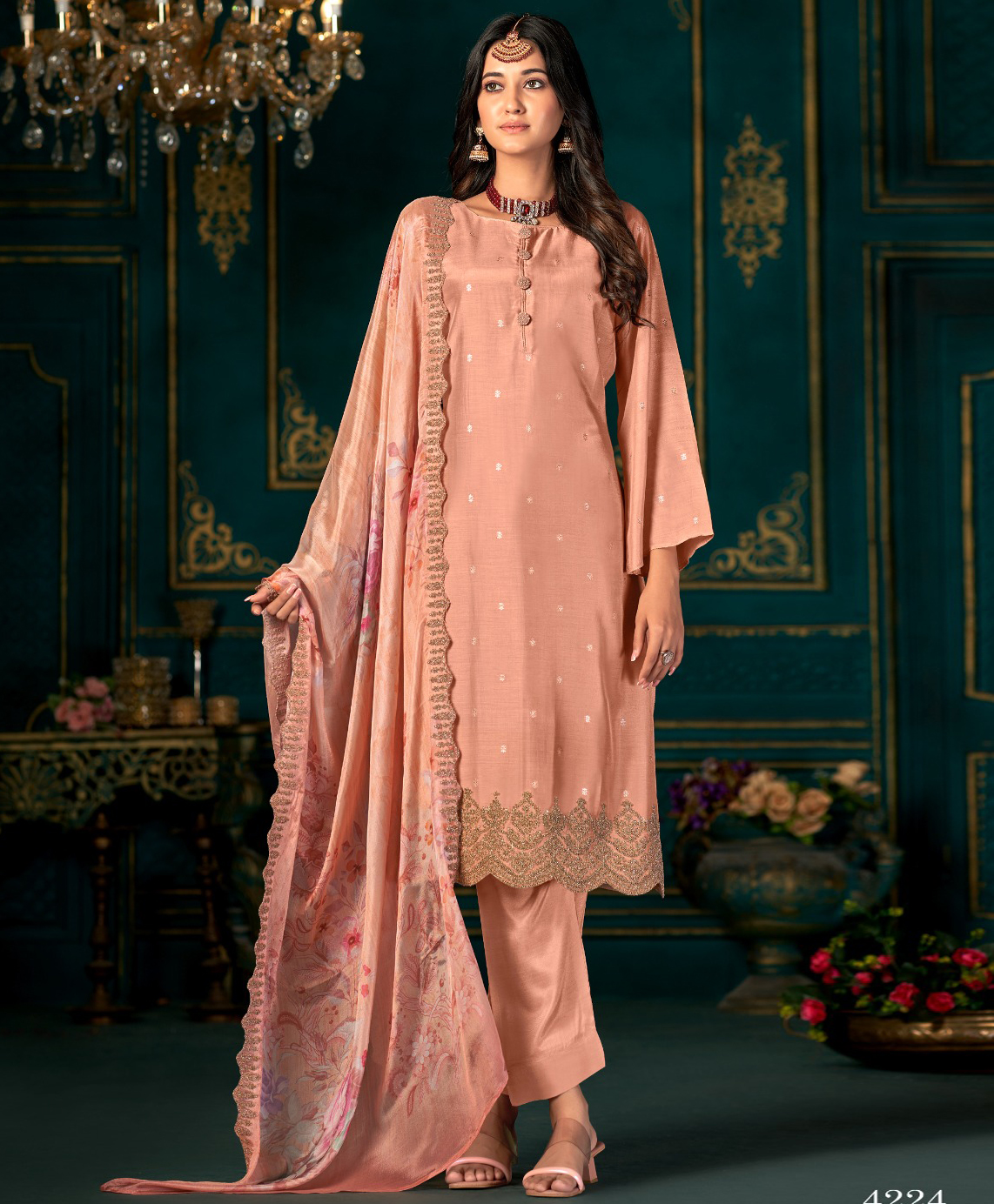 Bela Sia Muslin Jacquard Wholesale Designer Salwar Suit Catalog — Wholesale Salwar Suits, MPA wholesale from Surat — view 1