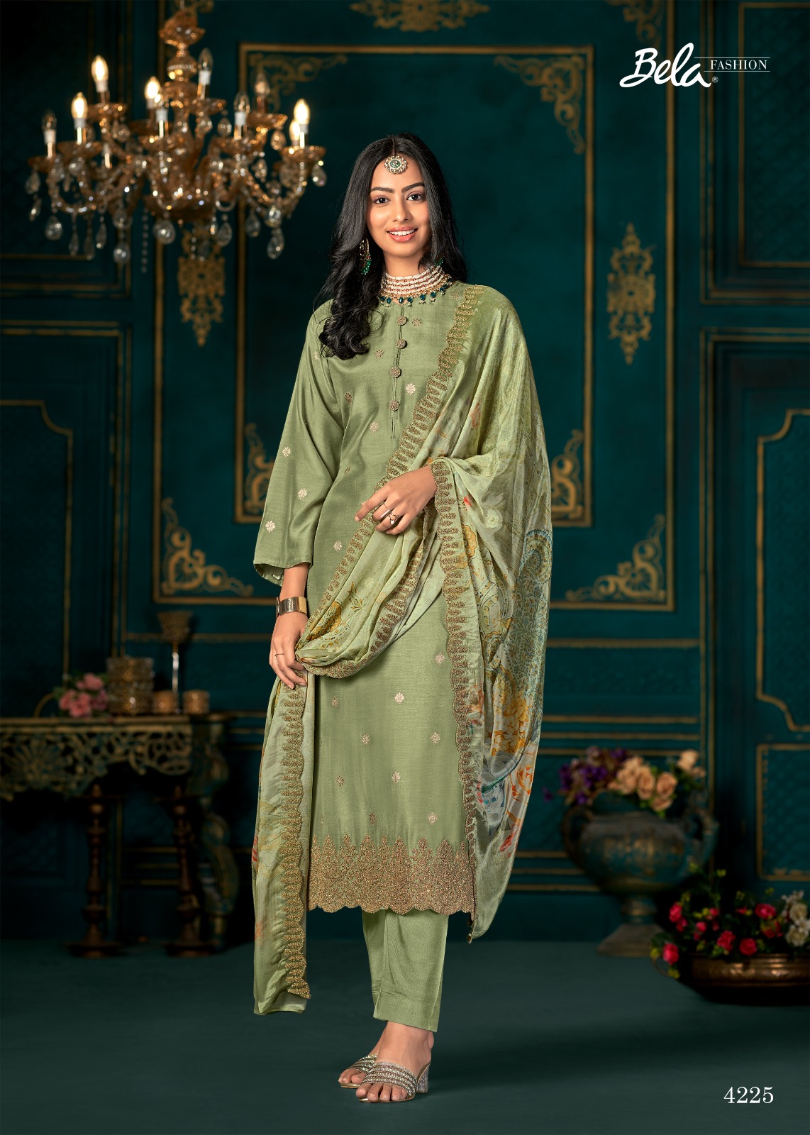 Bela Sia Muslin Jacquard Wholesale Designer Salwar Suit Catalog — Wholesale Salwar Suits, MPA wholesale from Surat - Gallery Image 6