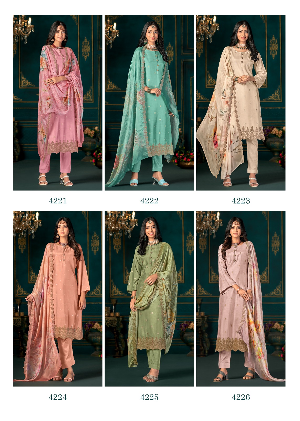 Bela Sia Muslin Jacquard Wholesale Designer Salwar Suit Catalog — Wholesale Salwar Suits, MPA wholesale from Surat — view 8