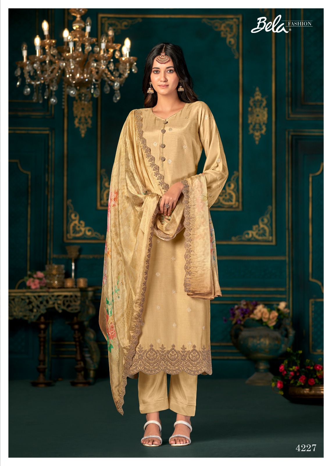 Bela Sia Muslin Jacquard Wholesale Designer Salwar Suit Catalog — Wholesale Salwar Suits, MPA wholesale from Surat - Gallery Image 7