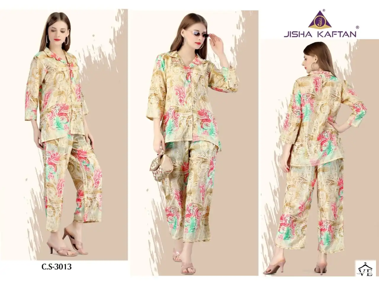 Jelite Jisha Silk Co Ord Set Vol 1 Silk Wholesale Fancy Cord Sets Catalog — Wholesale Kurtis, MPA wholesale from Surat - Gallery Image 2
