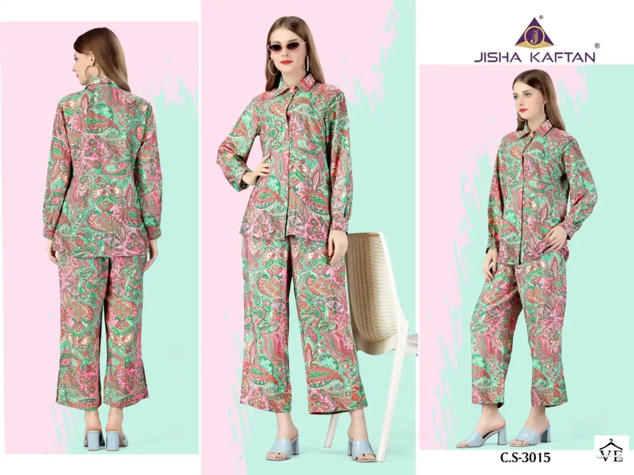Jelite Jisha Silk Co Ord Set Vol 1 Silk Wholesale Fancy Cord Sets Catalog — Wholesale Kurtis, MPA wholesale from Surat - Gallery Image 4