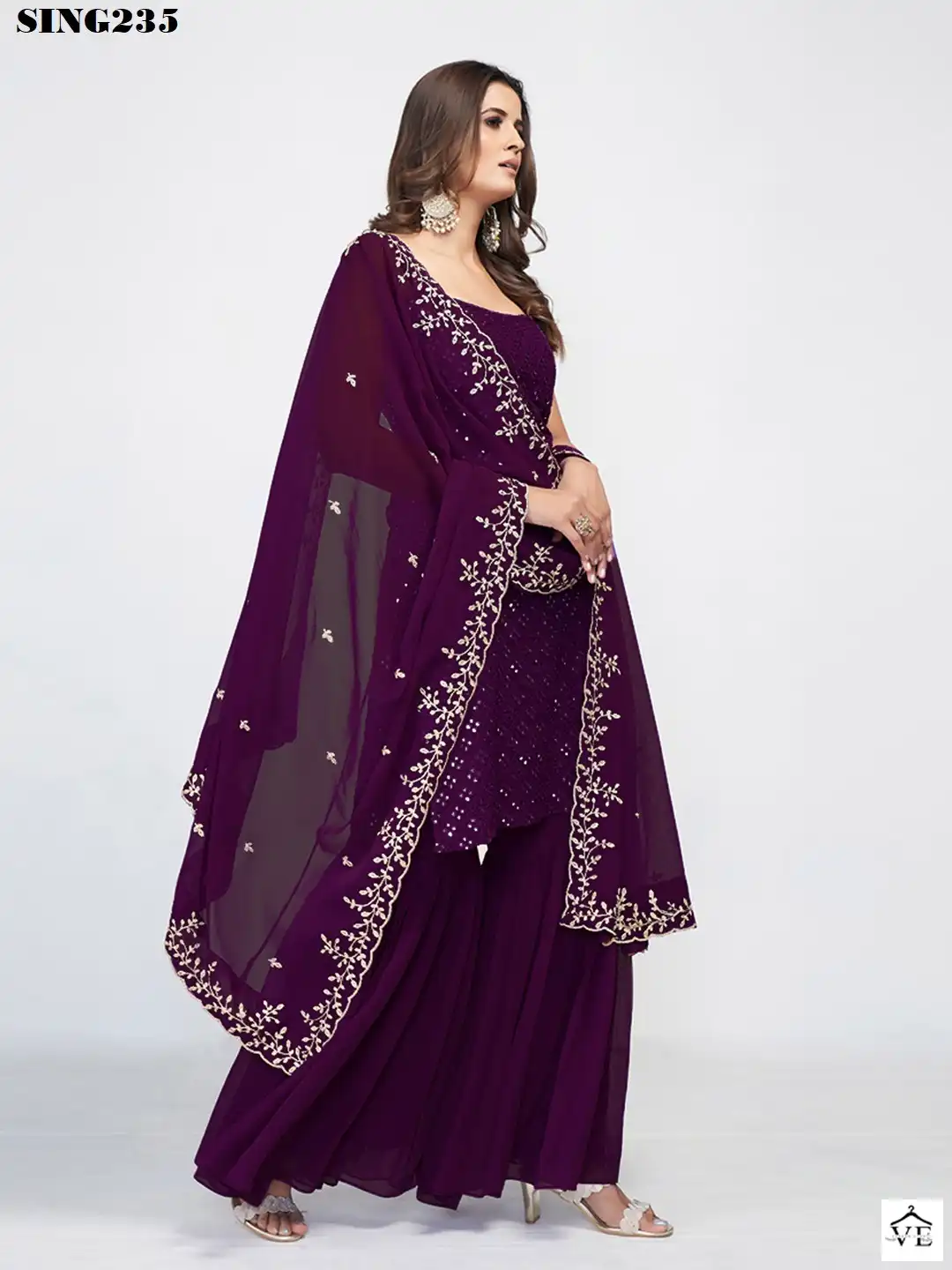 Arya Designs Sing235 Georgette Wholesale Designer Readymade Salwar Suit Catalog — Wholesale Salwar Suits, MPA wholesale from Surat - Gallery Image 2