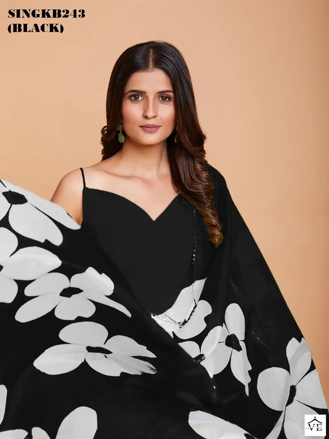Arya SINGKB243 Black Faux Georgette Wholesale Gown With Dupatta — Wholesale Kurtis, MPA wholesale from Surat — view 4
